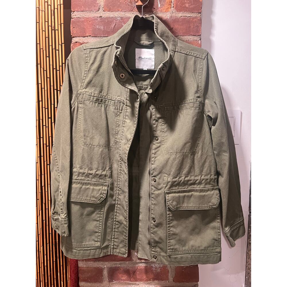 Madewell Dispatch Olive Green Drawstring Utility Field Jacket XXS - Picture 4 of 8